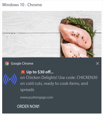 Gunakan pemberitahuan push untuk mempromosikan kupon
