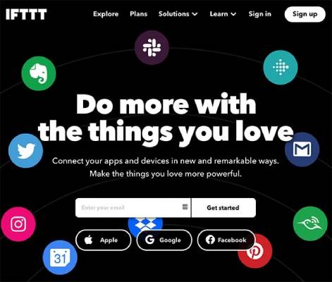 Exemplu de titlu al paginii de destinație IFTTT