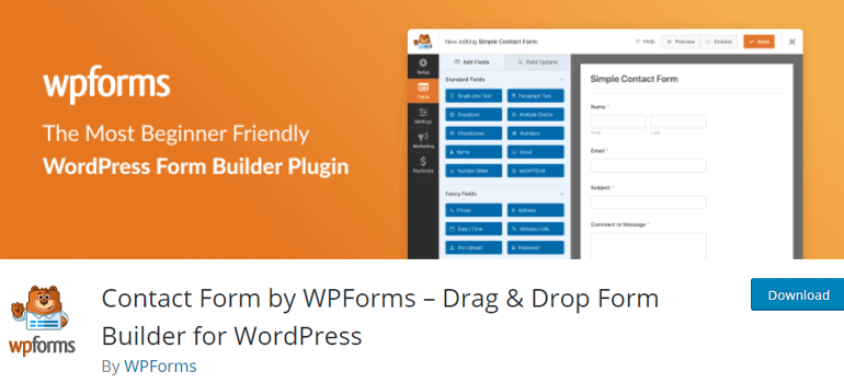 WPForms WordPress 表單生成器