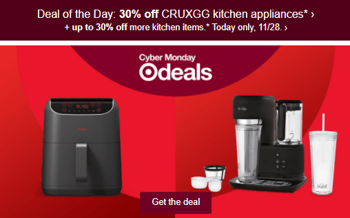 Courriel des offres Cyber ​​Monday de Target.