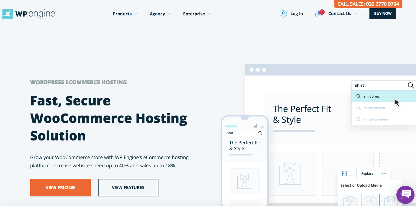 WP Engine WooCommerce hosting.