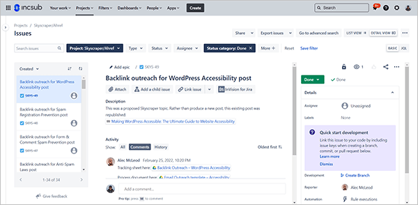 Tablero de Jira: evaluación de temas de artículos de rascacielos adecuados.