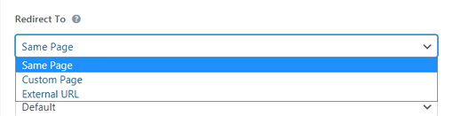 Umleitung zu Optionen