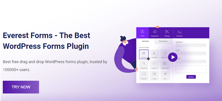 Everest Forms Melhor Plugin WordPress de Formulário de Contato