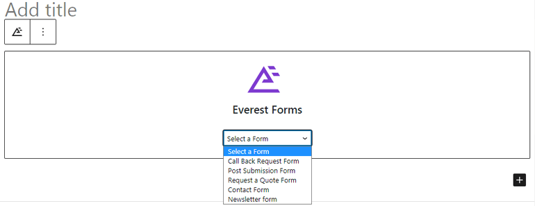 Wybierz wymagany formularz Formularz kontaktowy WordPress z kalendarzem wyboru daty i godziny