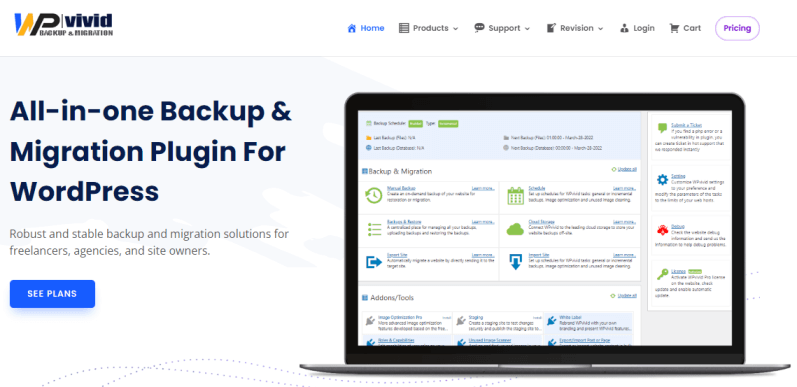 WPvivid Cel mai bun plugin de backup complet pentru site-uri WordPress