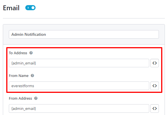 La adresa și numele formularului