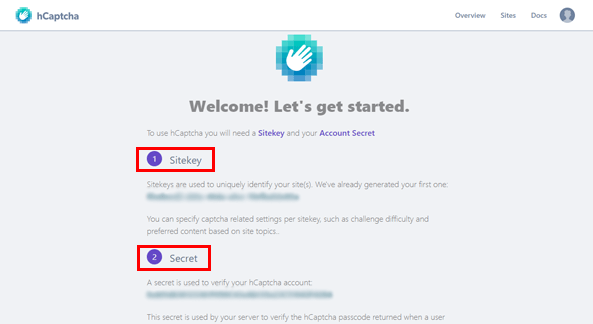 Dapatkan Kunci Situs hCaptcha dan Kunci Rahasia