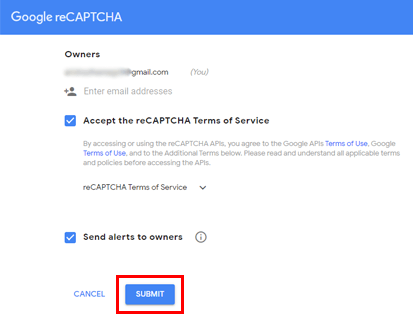 为 reCAPTCHA 提交新站点