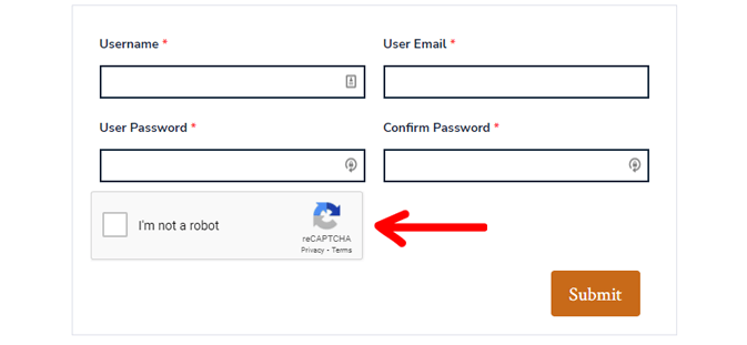 Tambahkan CAPTCHA ke Formulir Pendaftaran WordPress reCAPTCHA v2