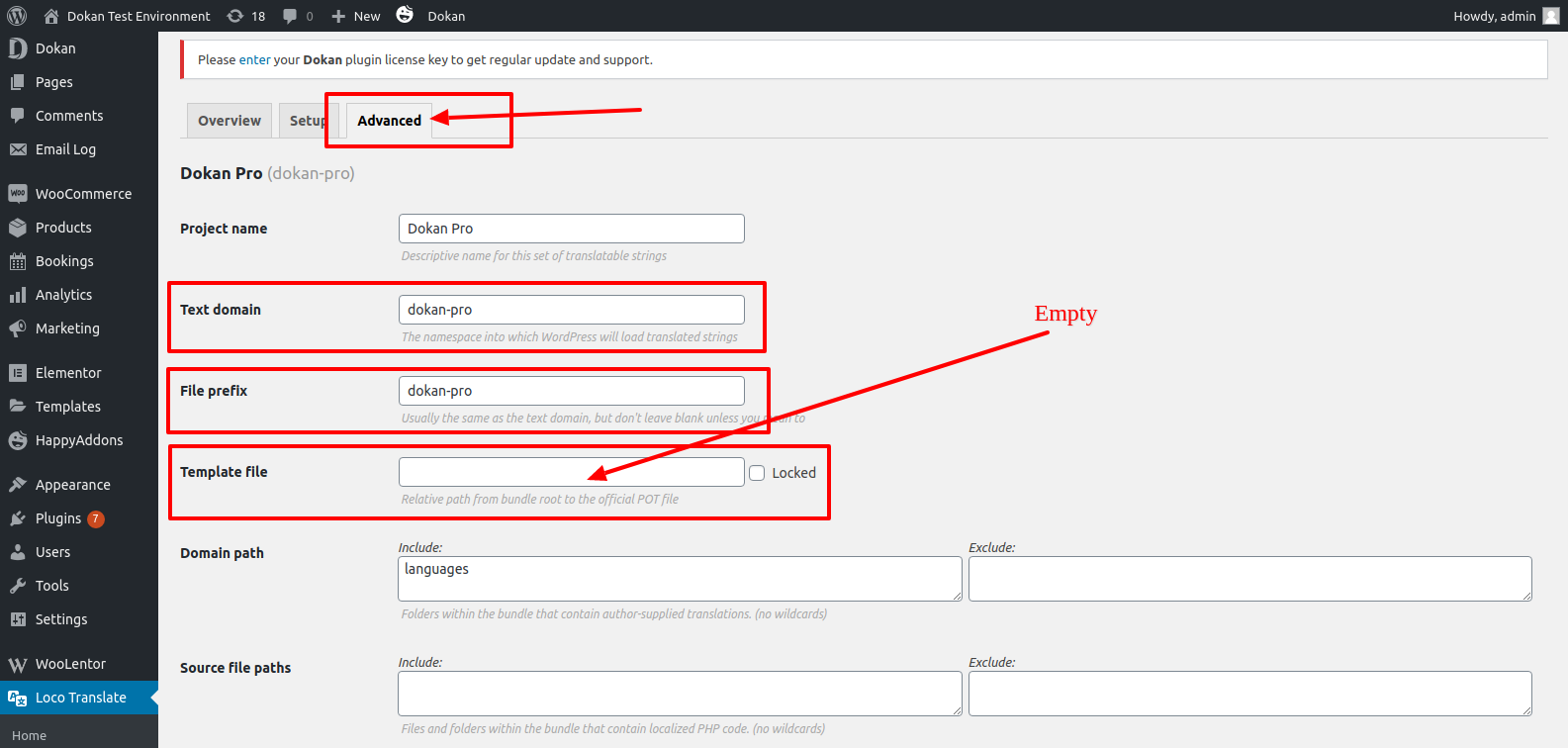 การแปล Dokan pro พร้อม loco translate