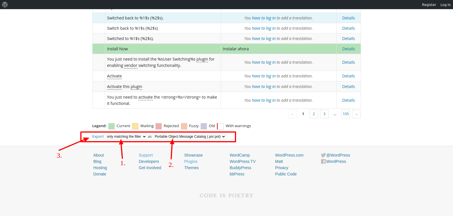 Terjemahan langsung dari plugin WordPress