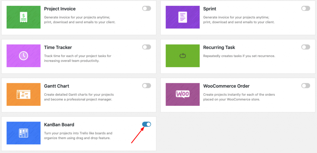kanban-board-module-gérer des projets avec wordpress