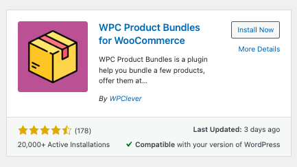 Plugin pentru pachete de produse WPC