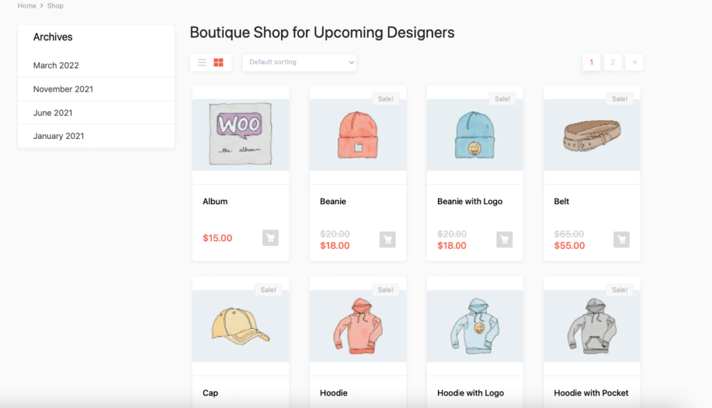 หน้าร้านค้า WooCommerce พร้อมการเข้ารหัส