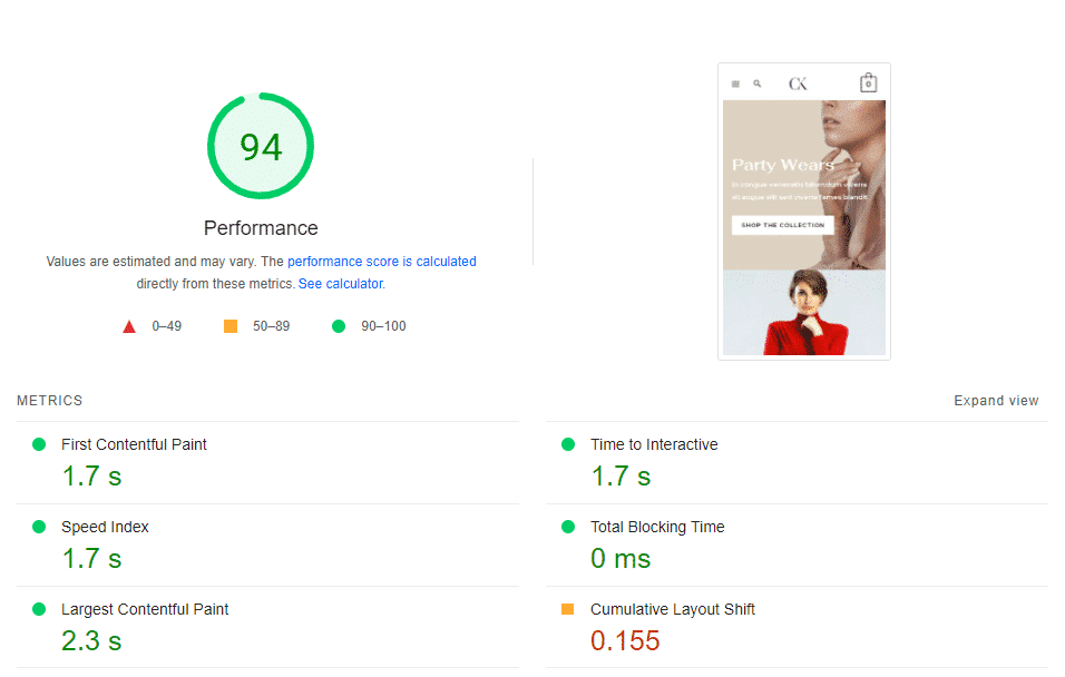 PageSpeed ​​Insight Score - JS'yi Geciktir + Kullanılmayan CSS'yi Kaldır etkin