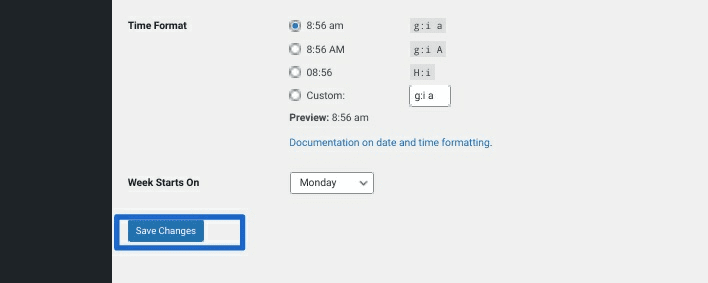 Fare clic sul pulsante Salva modifiche