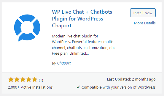 WP Live Chat + Chatbot لبرنامج WordPress الإضافي