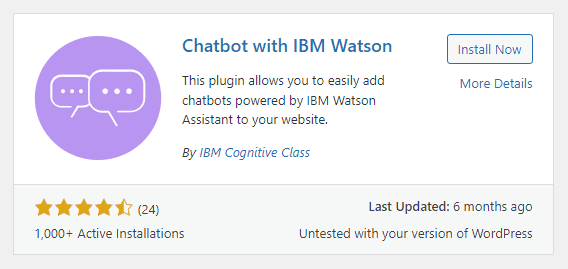 Wordpress-Chatbot mit IBM Watson