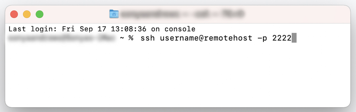 informações do servidor inseridas no SSH