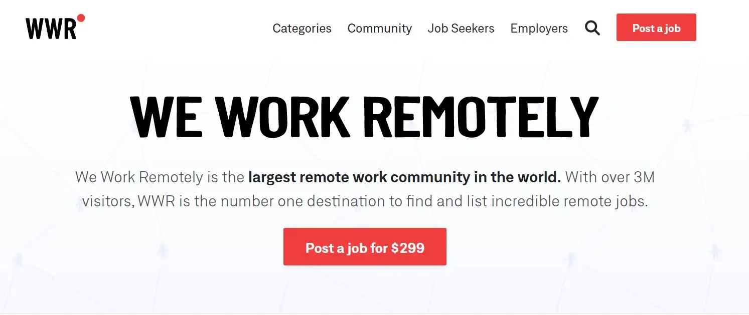 We Work Remotely-Homepage