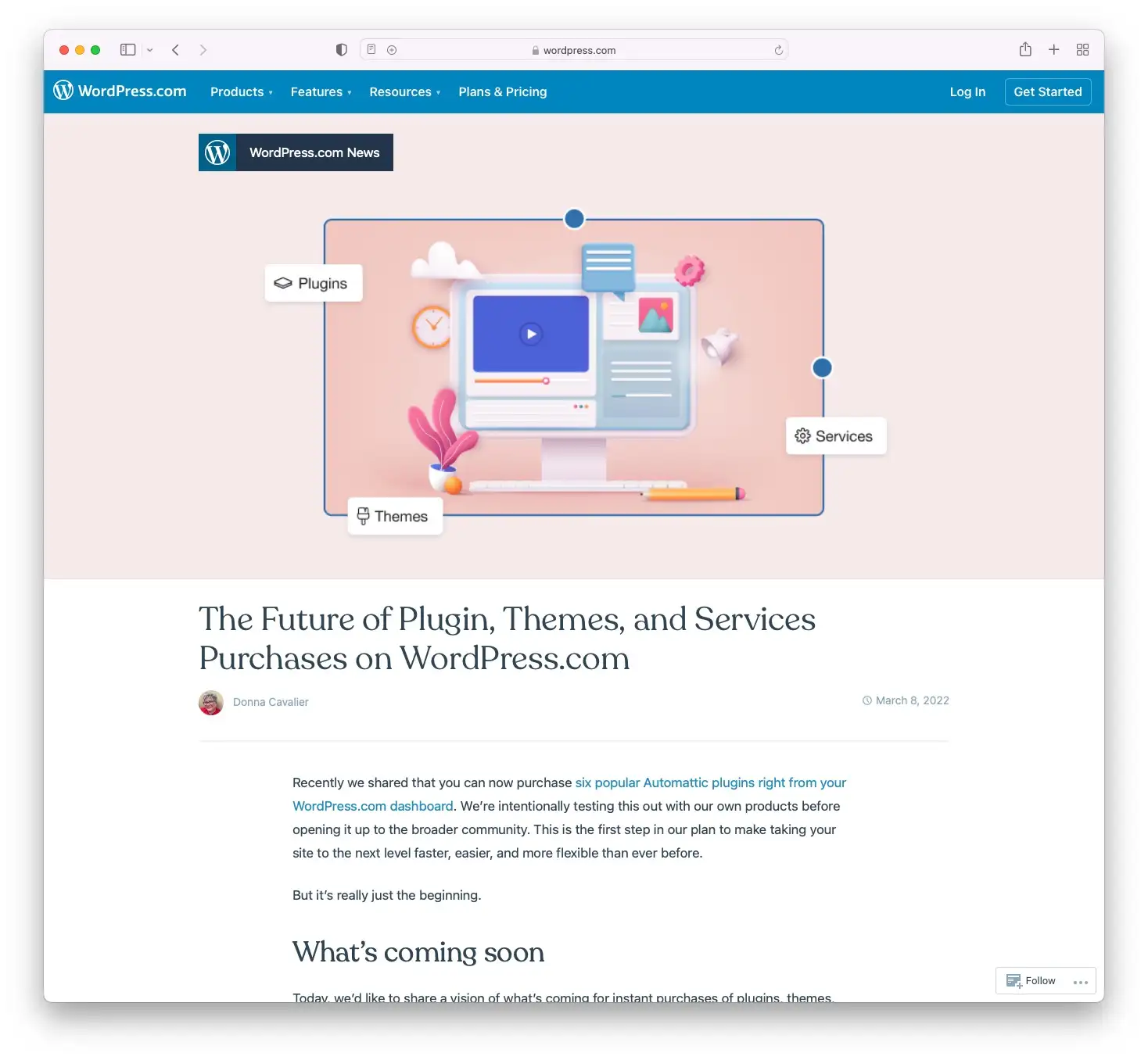 Торговая площадка WordPress.com