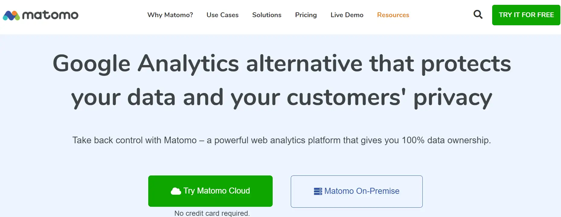 Matomo es una excelente alternativa a Google Analytics.