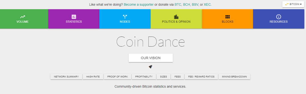 Coin Dance - outils d'analyse cryptographique