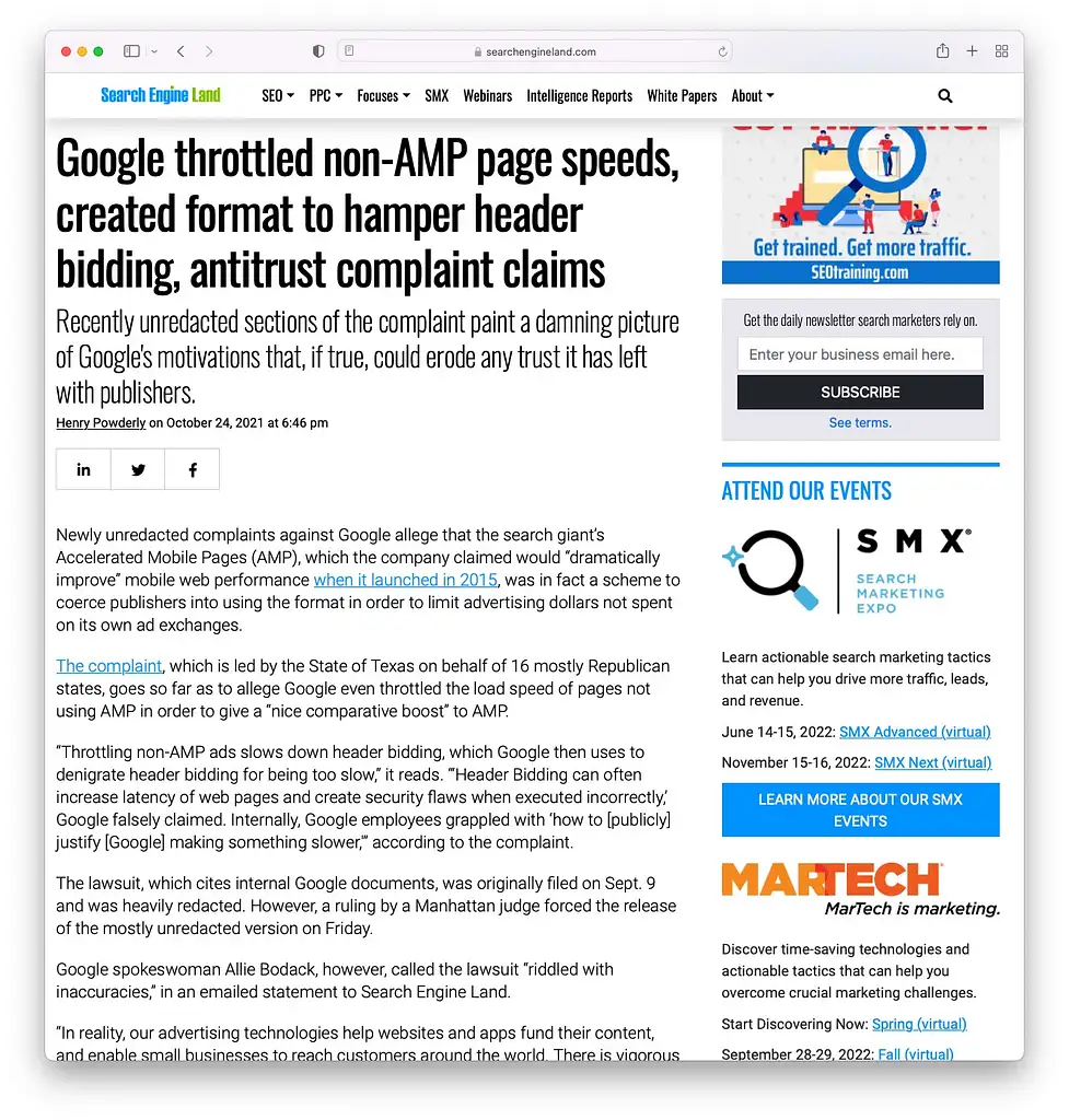 Google AMP akan segera keluar