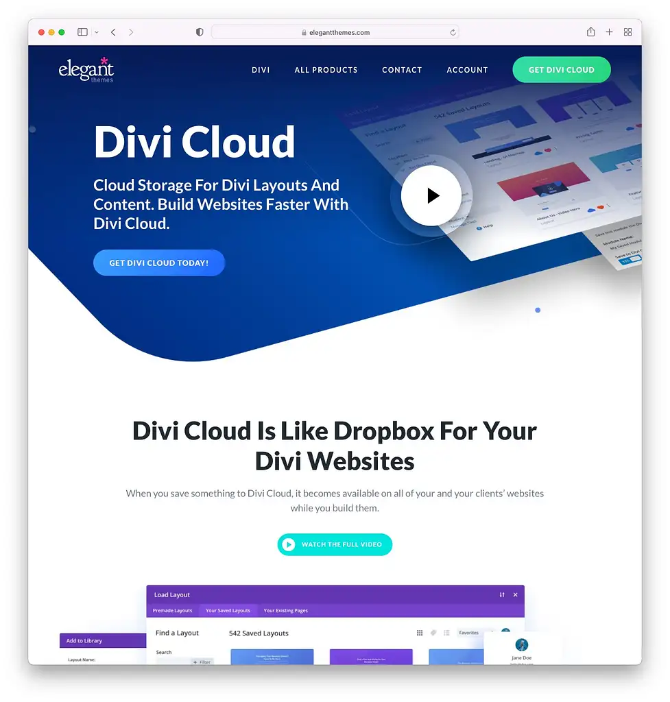 優雅主題推出 Divi Cloud