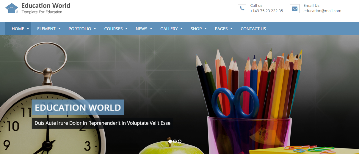 Tema WordPress Educação Mundial