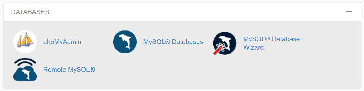 phpMyAdmin mostrado en cpanel