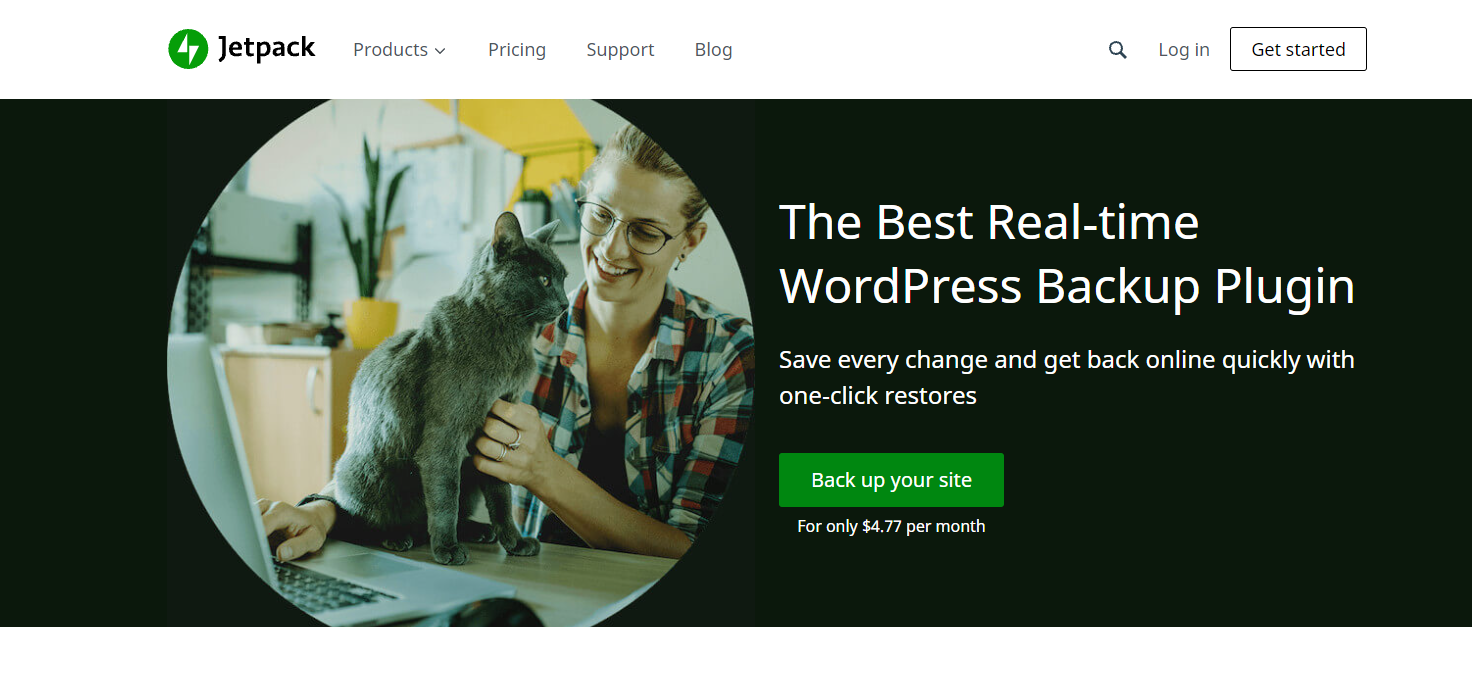 Jetpack Backup-Homepage