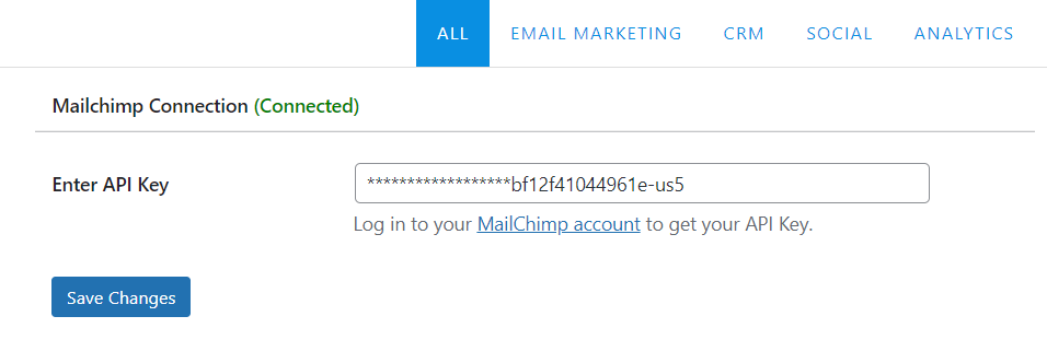 將 mailoptin 與 mailchimp 連接