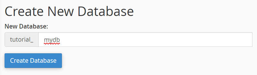 creare una nuova pagina del database