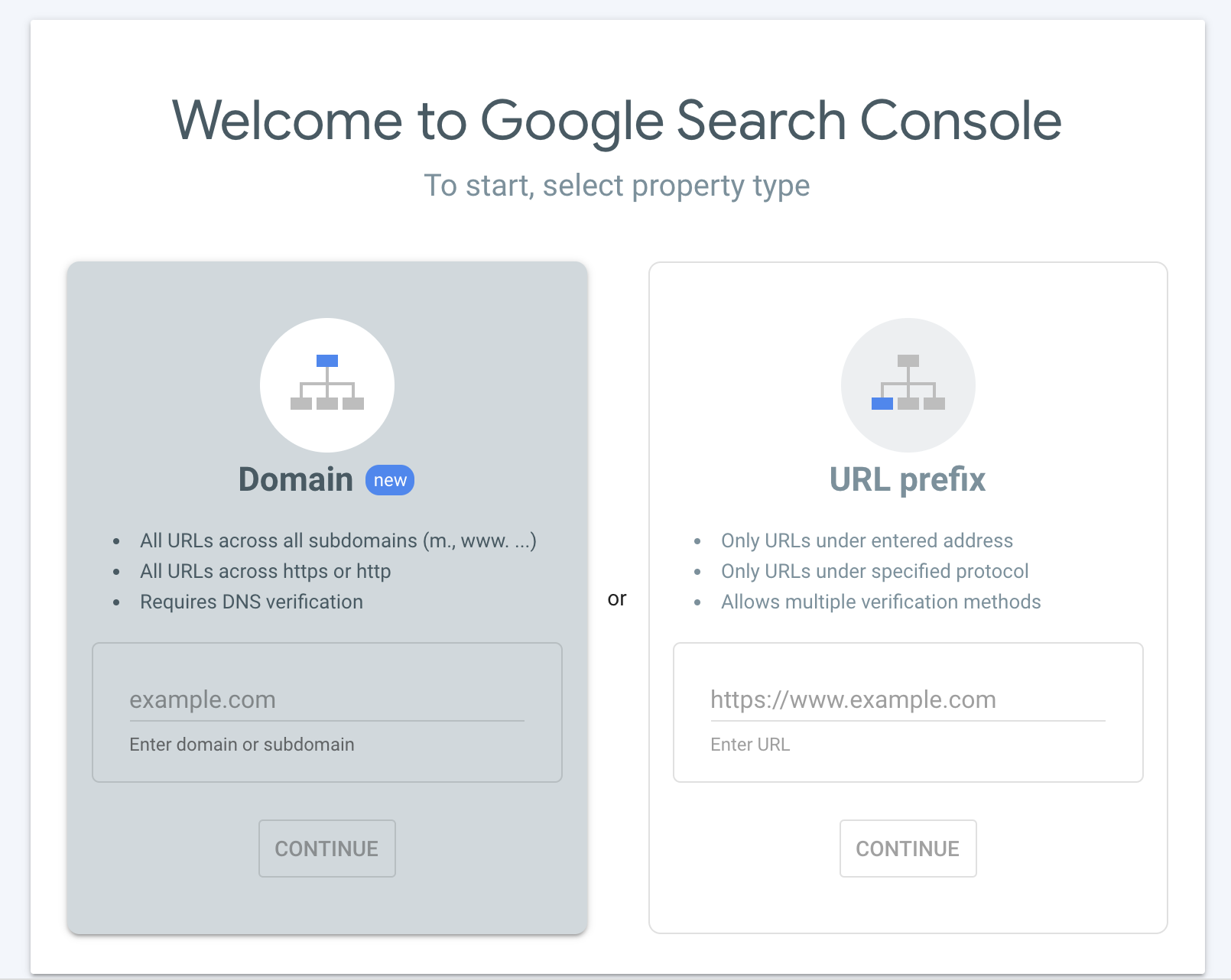 التحقق من موقع ويب في Google Search Console