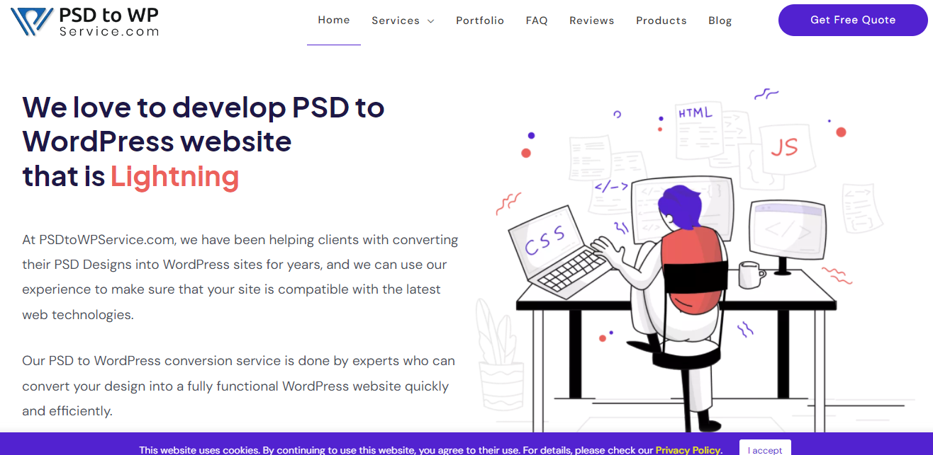 PSD 到 WPService.com- PSD 到 WordPress 服務