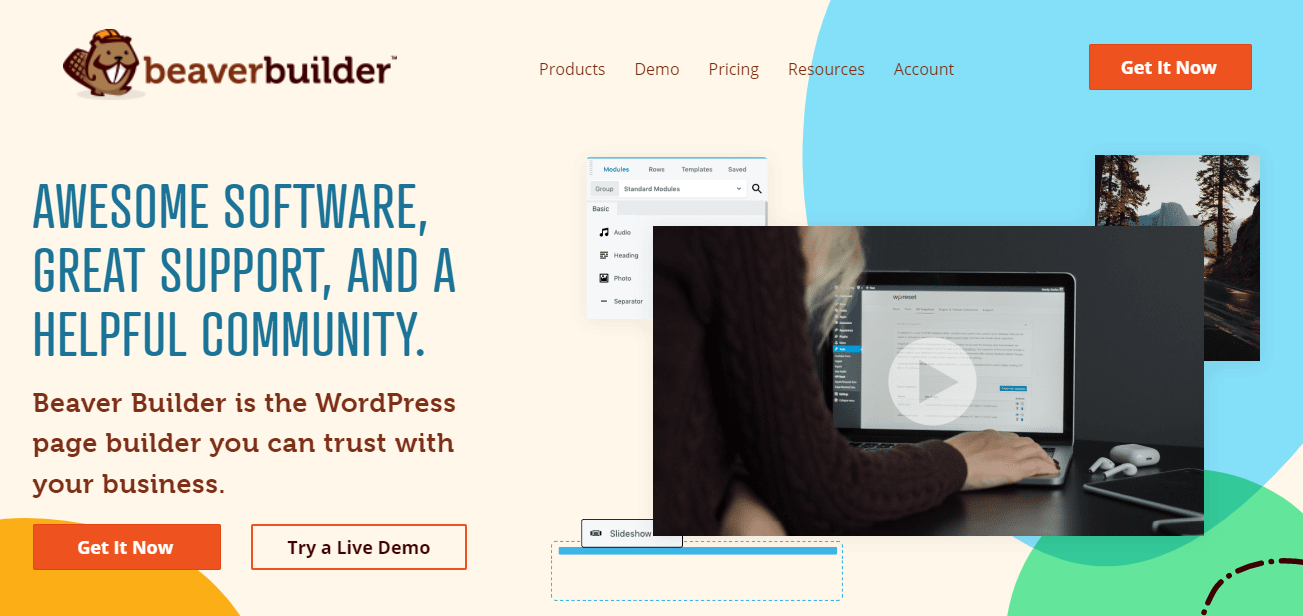 Beaver Builder: بناة صفحات WordPress