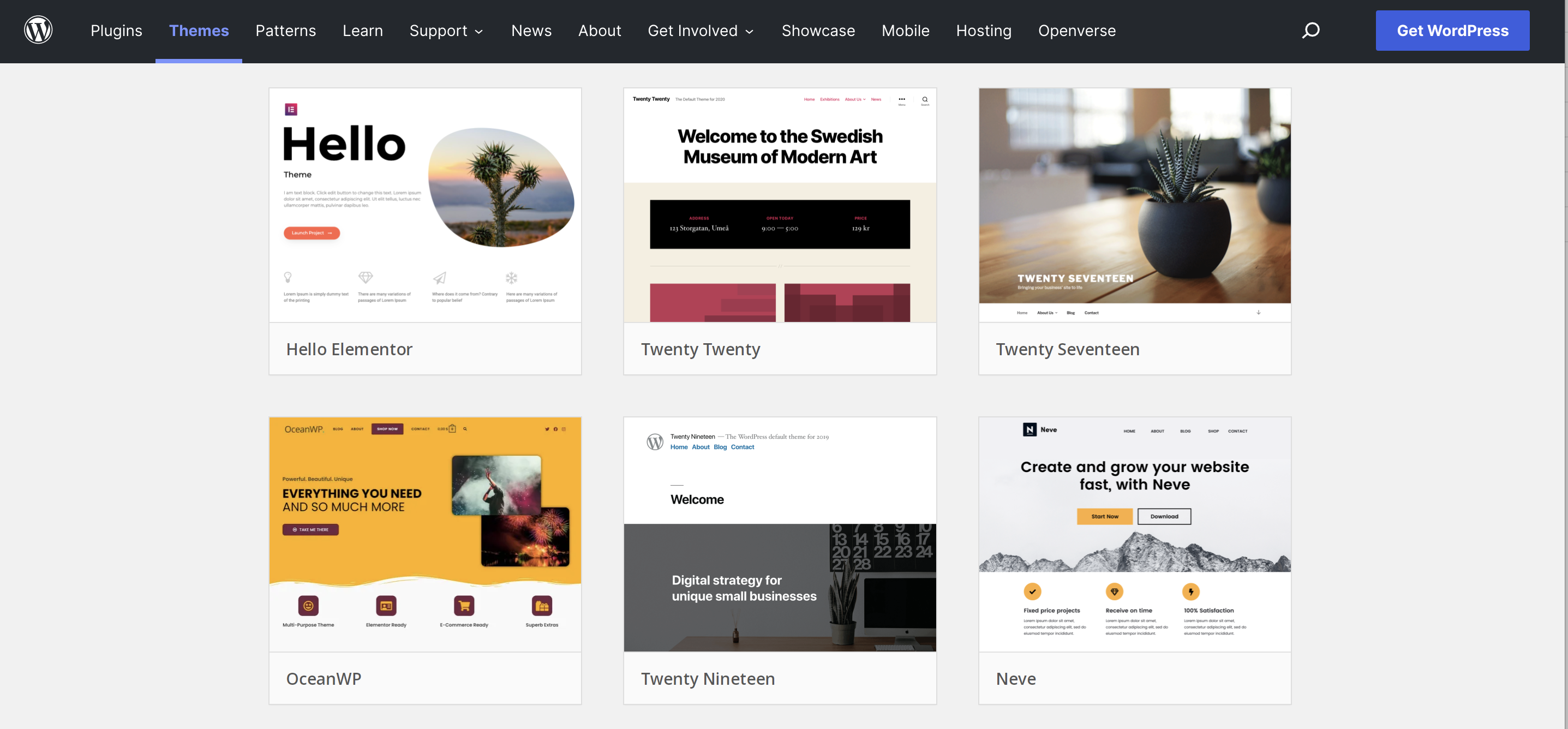 teme disponibile pentru WordPress