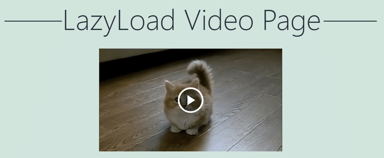 Lazy Load Video on WordPress