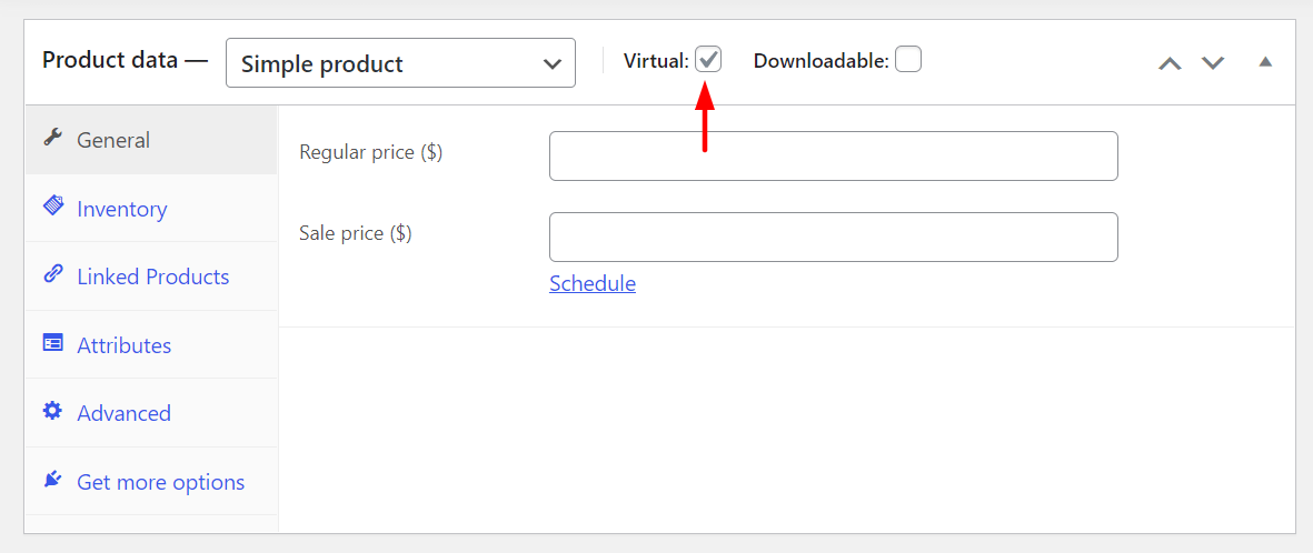 WooCommerce Virtual Product Type