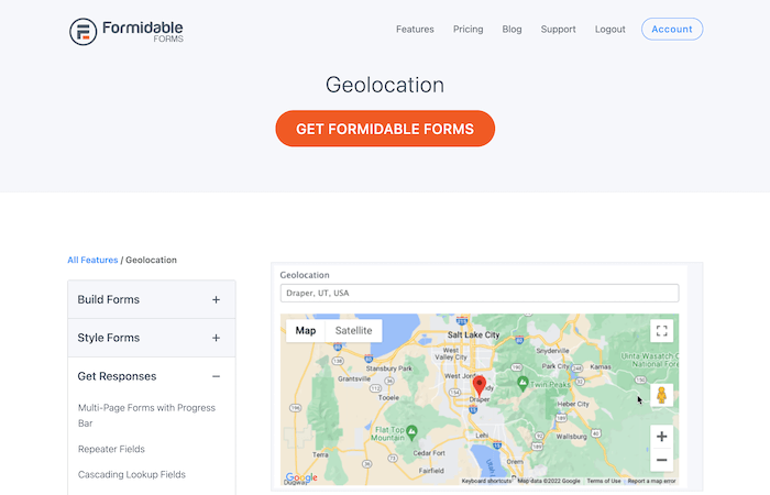 Formidable Geolocation plugins