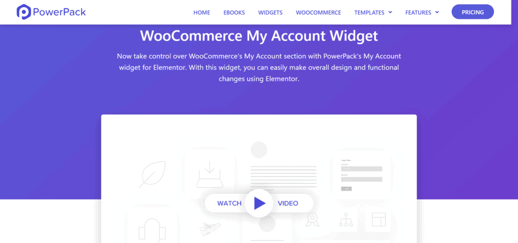 Widget Minha conta do WooCommerce