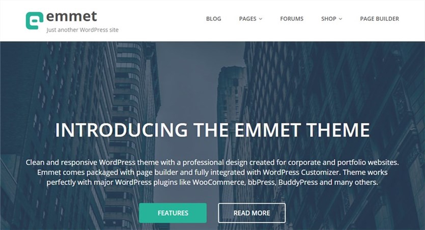 Emmet Lite Free Theme لـ WordPress