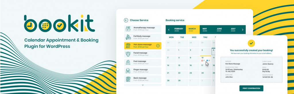 Plugin pemesanan BookIt WordPress gratis