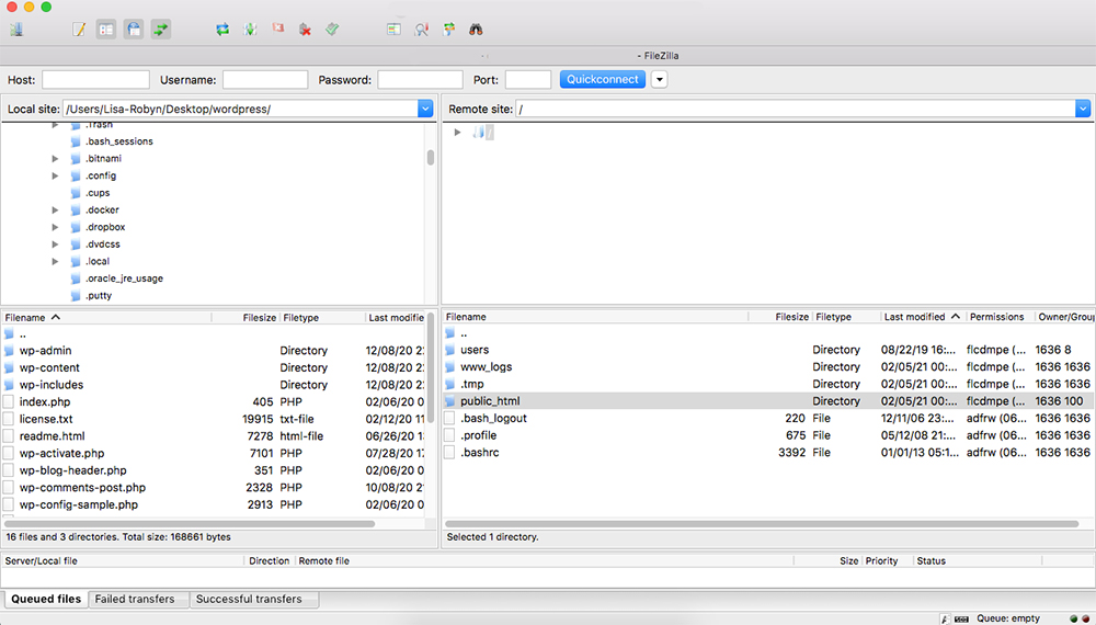 Comment installer WordPress en utilisant FTP FileZilla