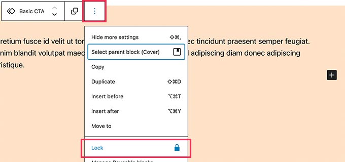 Lock reusable block