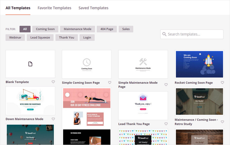 seedprod templates