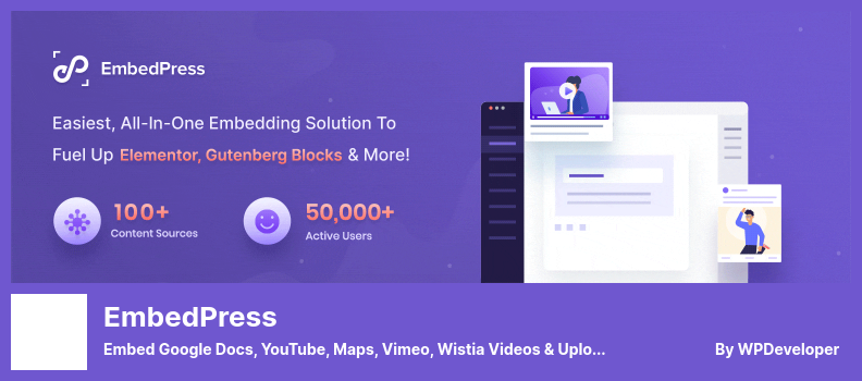 EmbedPress Plugin - Betten Sie Google Docs, YouTube, Maps, Vimeo, Wistia Videos ein und laden Sie PDF, PPT in Gutenberg & Elementor hoch