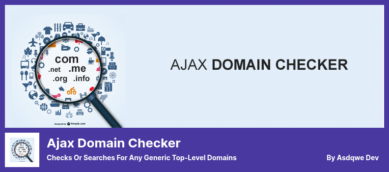 Ajax Domain Checker Plugin - Verifică sau caută orice domeniu generic de nivel superior